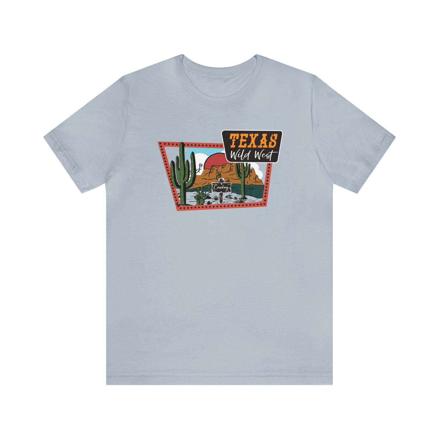 Texas Wild West Unisex Jersey Short Sleeve Tees