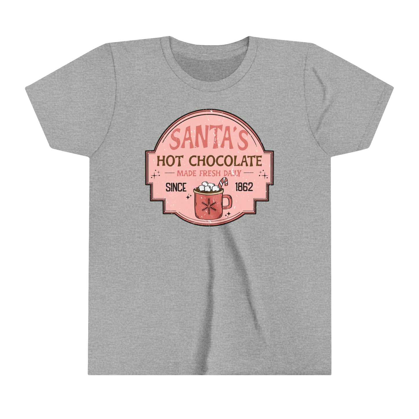 YOUTH - Santa's Hot Chocolate Christmas/ Holiday Youth Short Sleeve Tee