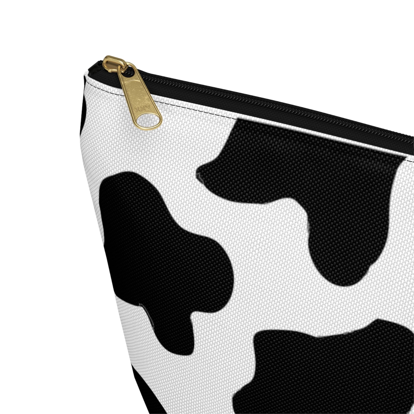 Country Black and White Cow Print Design Accessory Pouch w T-bottom