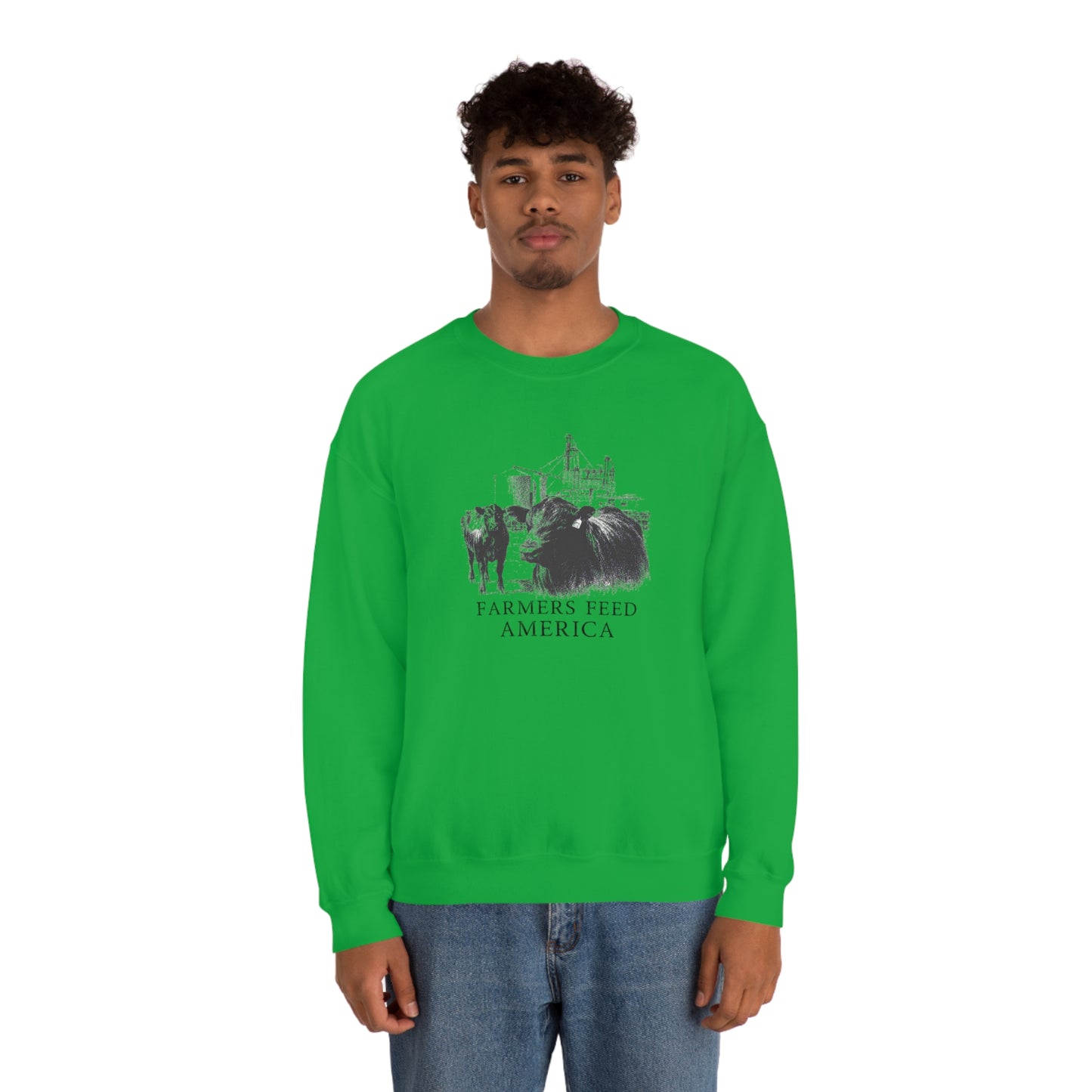 "Farmers Feed America" - Unisex Heavy Blend™ Crewneck Sweatshirt