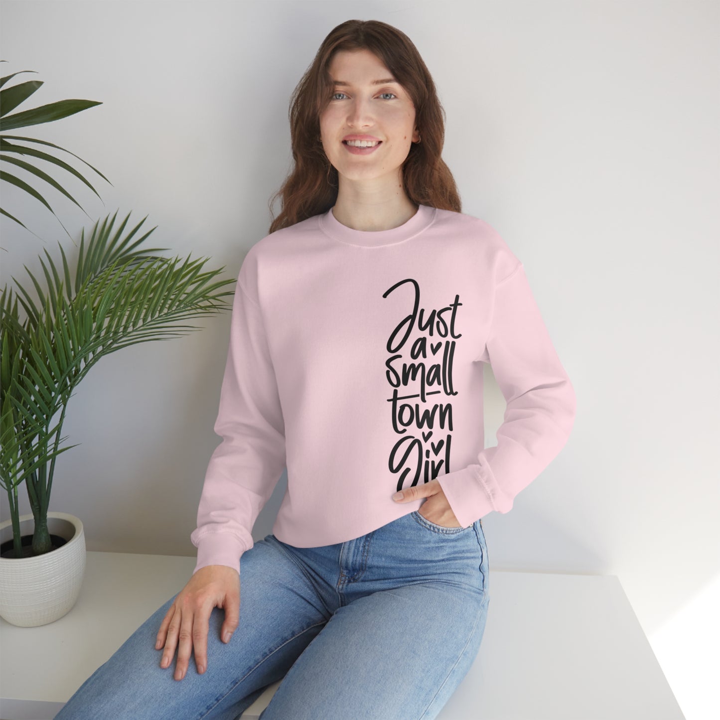 "Just a Small Town Girl" - Unisex Heavy Blend™ Crewneck Sweatshirt