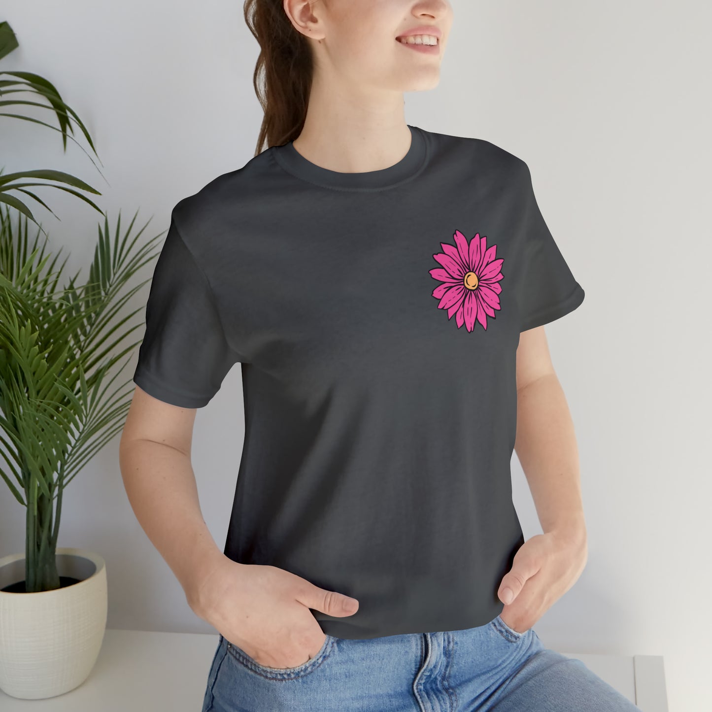 TWO SIDED Positive Energy T-Shirt (Flower on Front - Positive Energy on Back) Christian T-Shirt