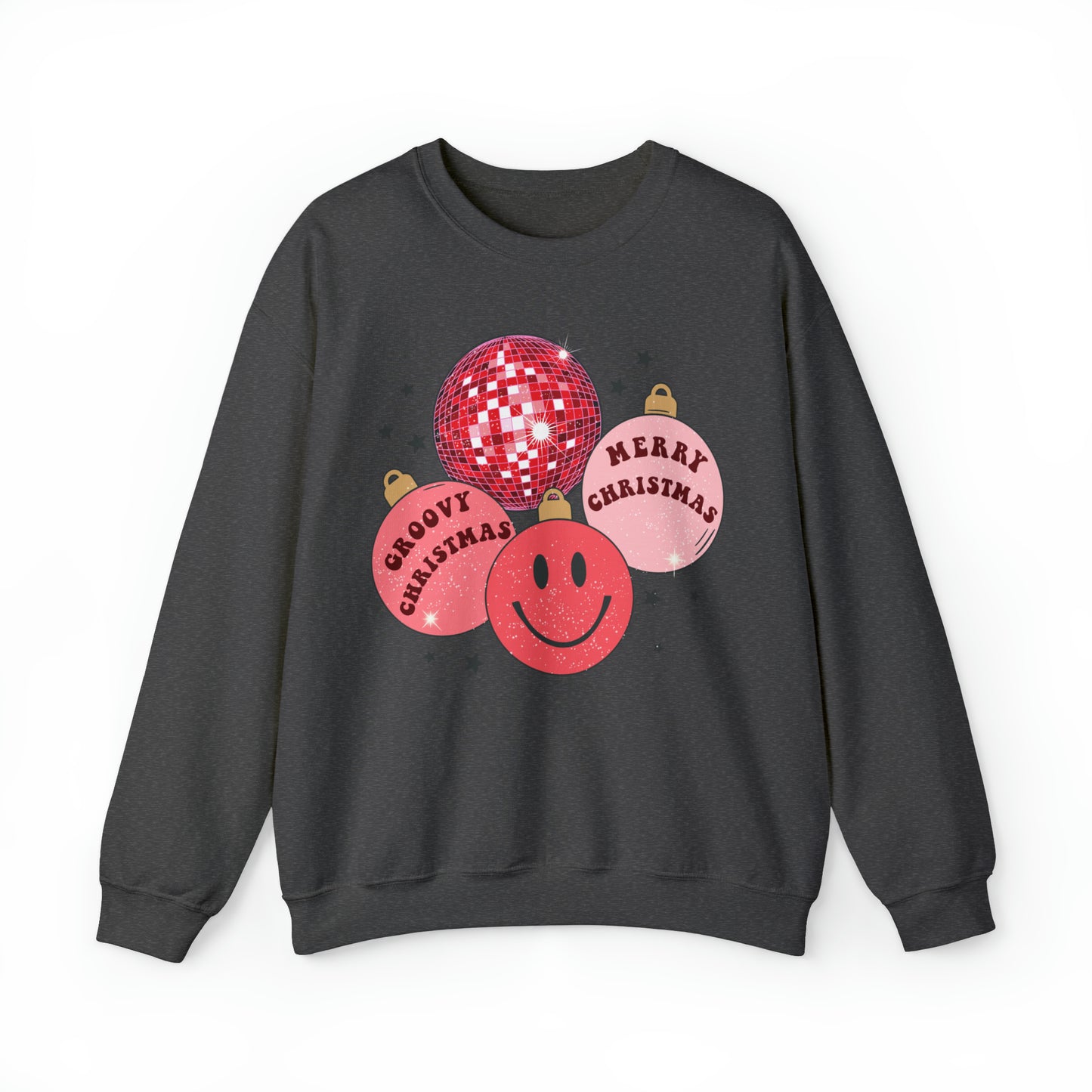 Groovy Christmas Ornaments Unisex Heavy Blend™ Crewneck Sweatshirt