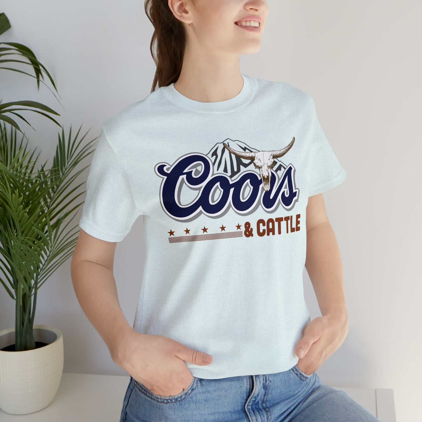 Beer and Cattle Unisex Jersey Short Sleeve Tee