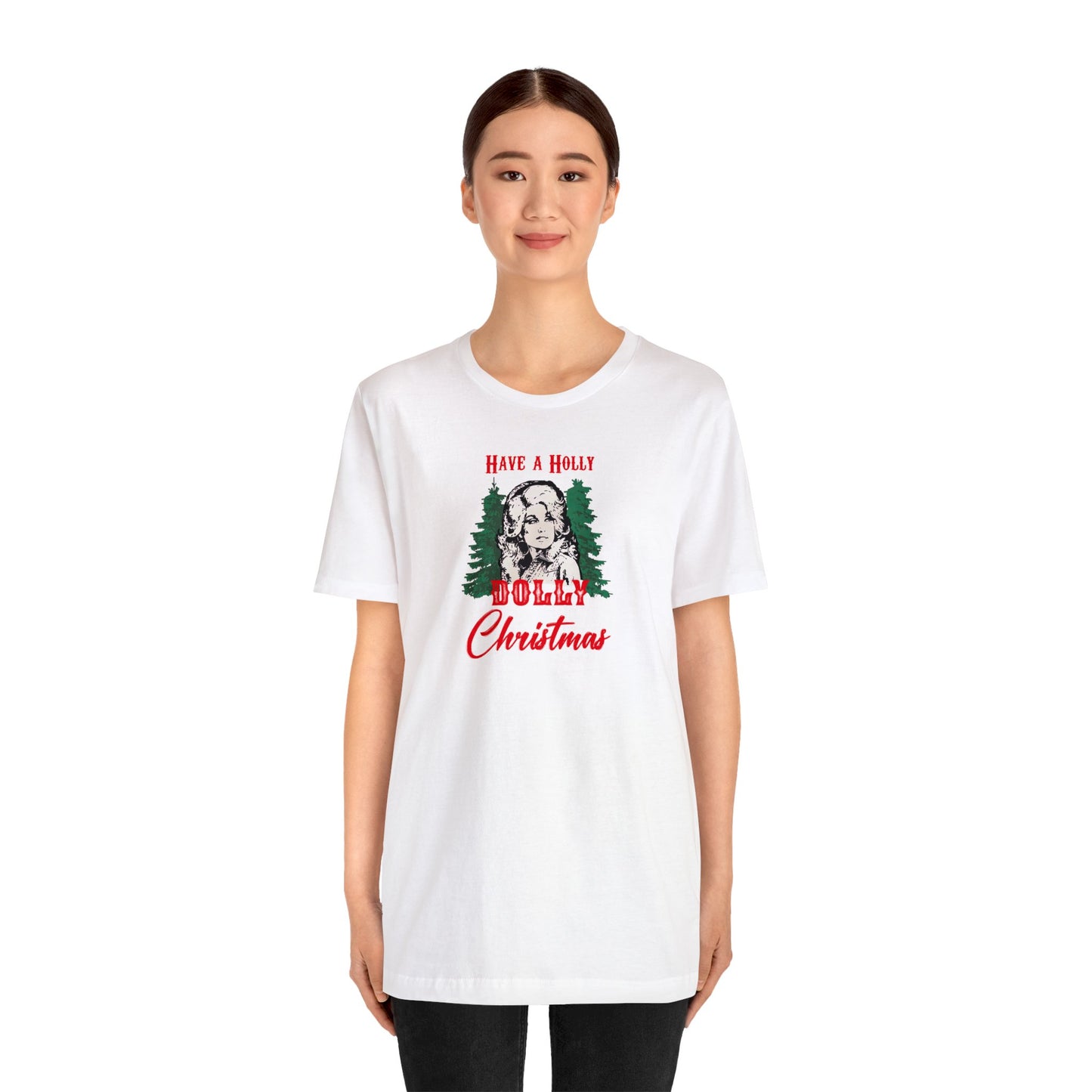 Have a Holly Dolly Christmas Bella Jersey Short Sleeve Tee (Unisex)