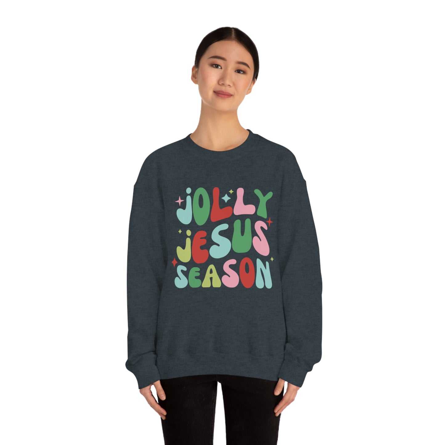 Jolly Jesus Season Heavyweight Crewneck Sweatshirt