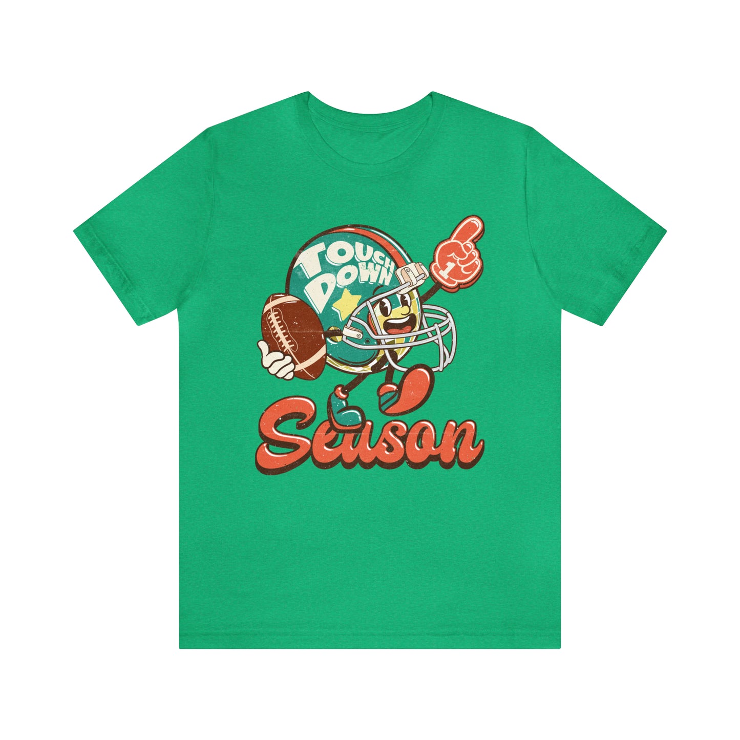 Football Season Football Helmet Character Holding Football T-Shirt