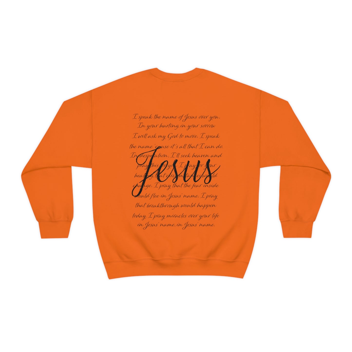 "Jesus Scripture" Front & Back Design - Unisex Heavy Blend™ Crewneck Sweatshirt