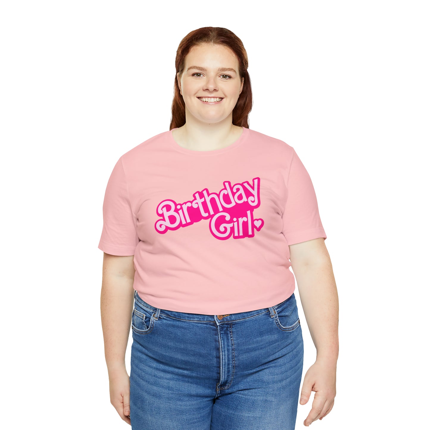 Birthday Girl Hot Pink Barbie Print T-Shirt -