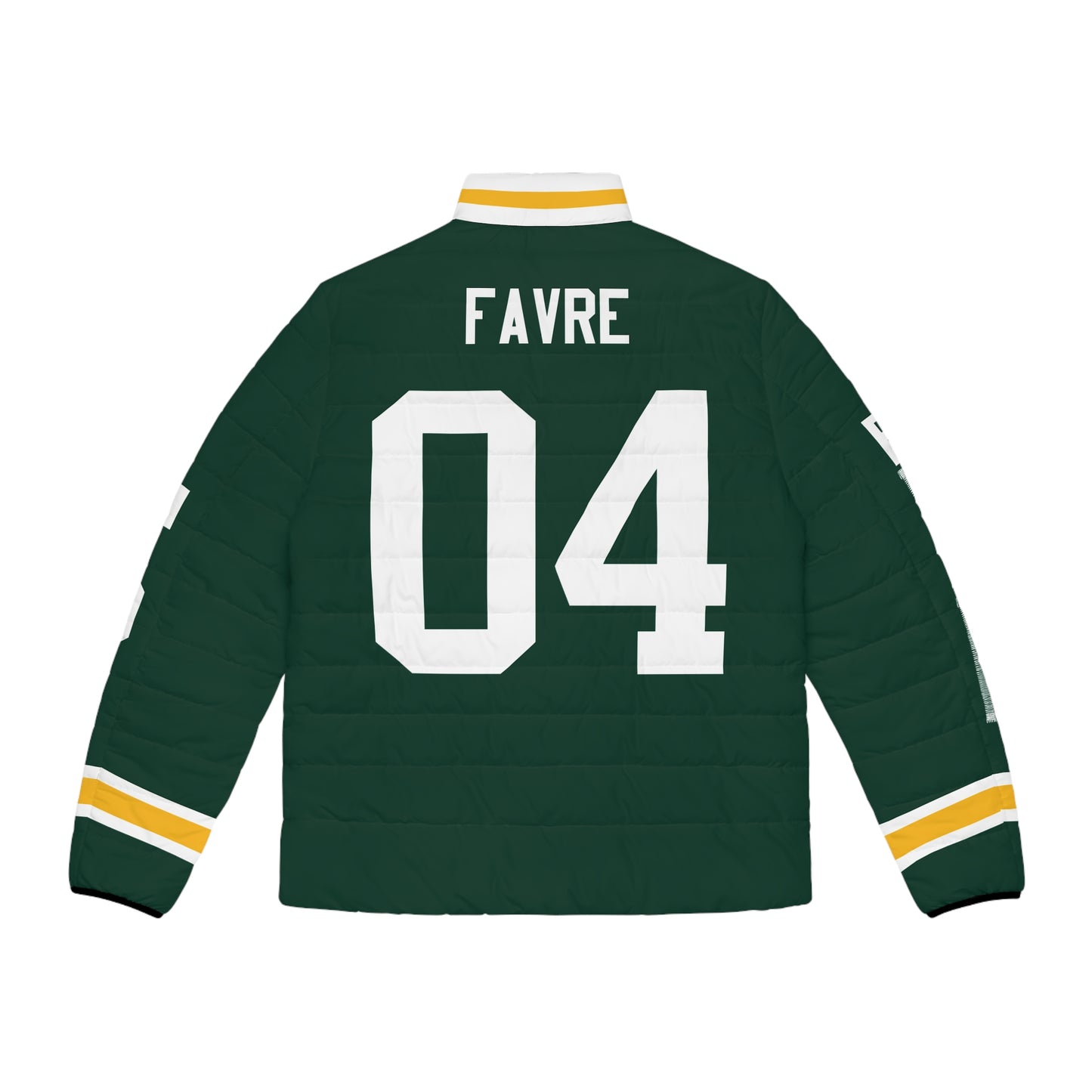 Green Bay Favre 04 Game Day Men's Puffer Coat/ Jacket