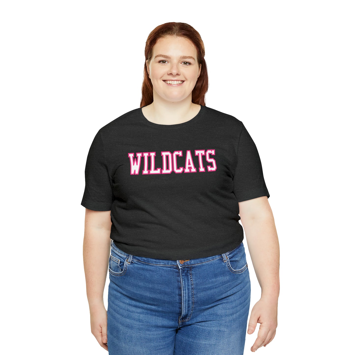 Pink Salem Wildcats Jersey Short Sleeve Tee - Green Print