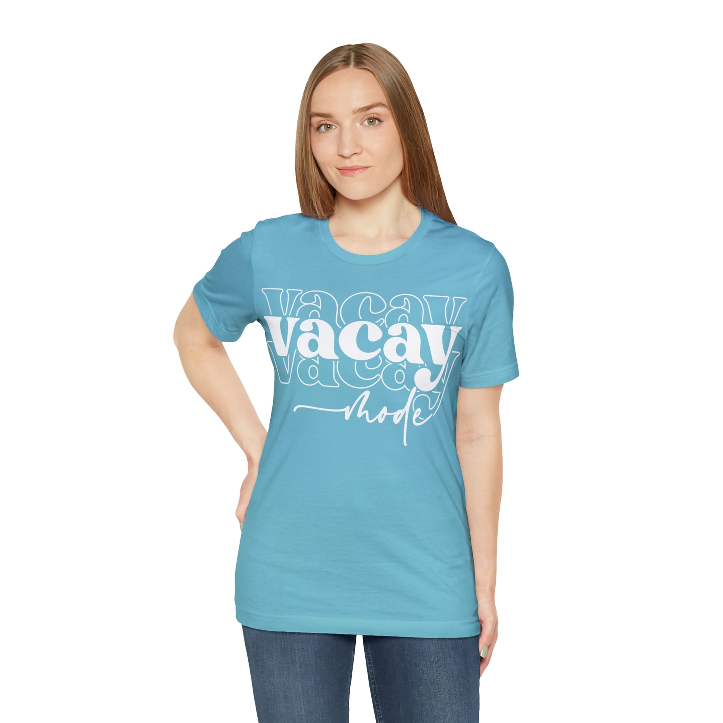 "Vacay Mode" Unisex Jersey Short Sleeve Tee