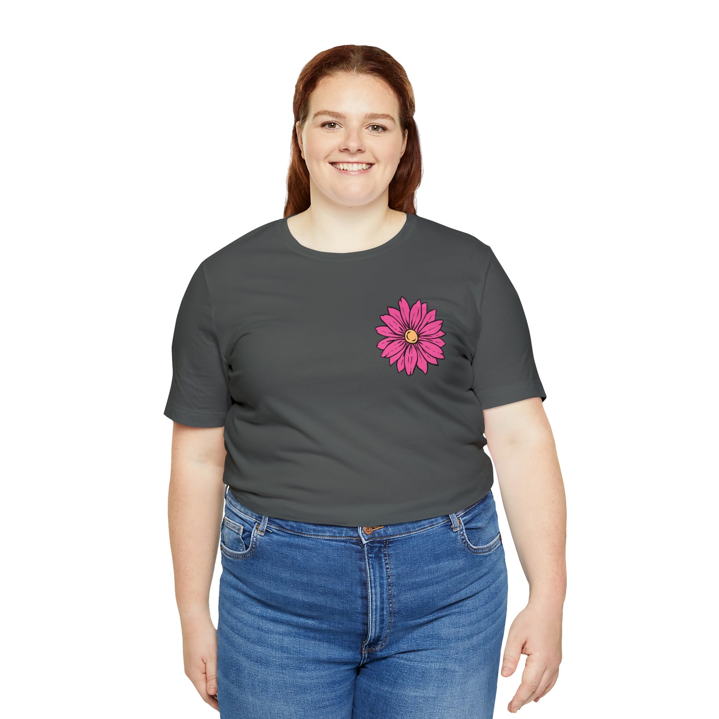 TWO SIDED Positive Energy T-Shirt (Flower on Front - Positive Energy on Back) Christian T-Shirt