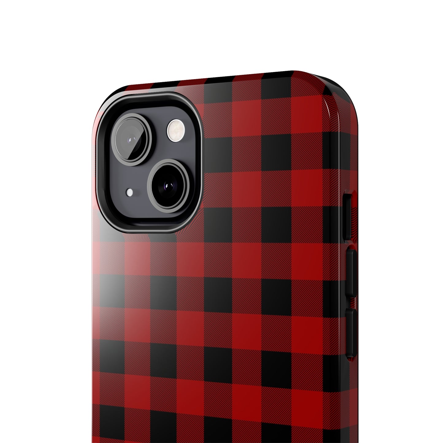 Red and Black Plaid Tough Phone Cases