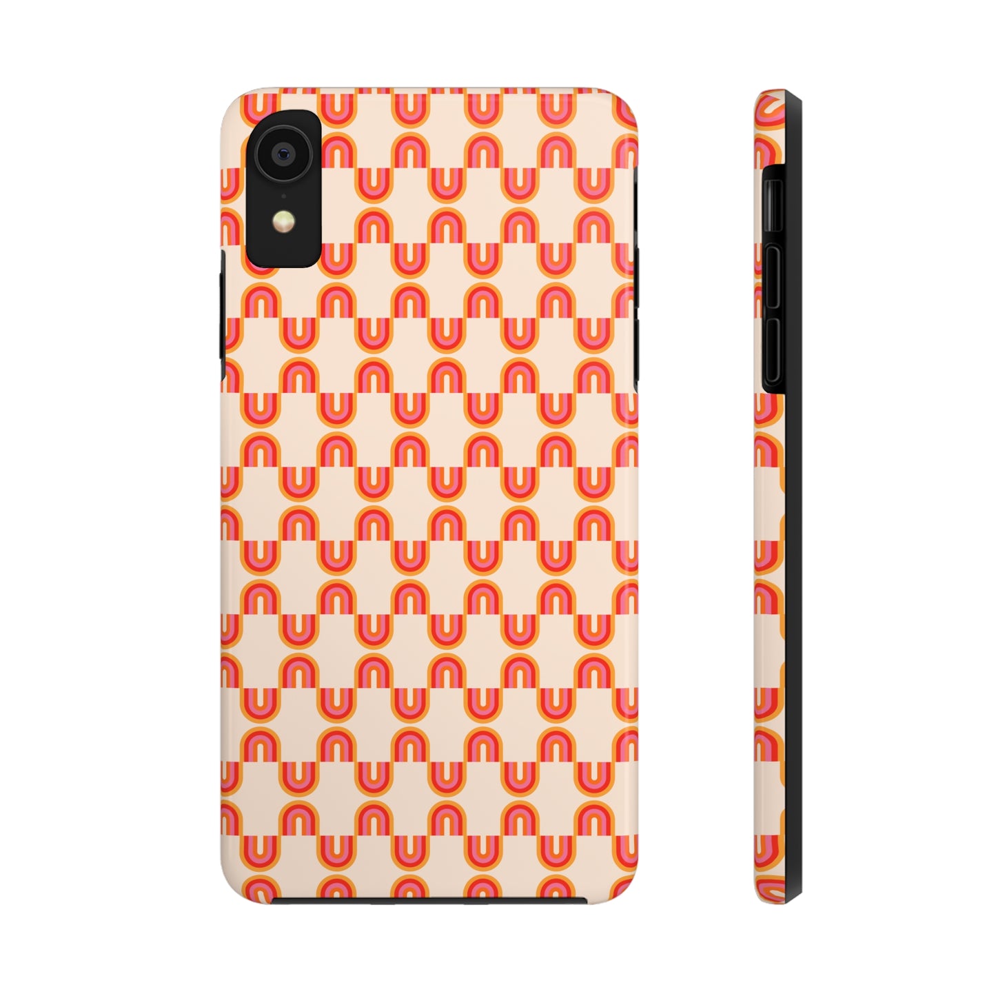 Retro Red Rainbow Pattern Tough Phone Cases