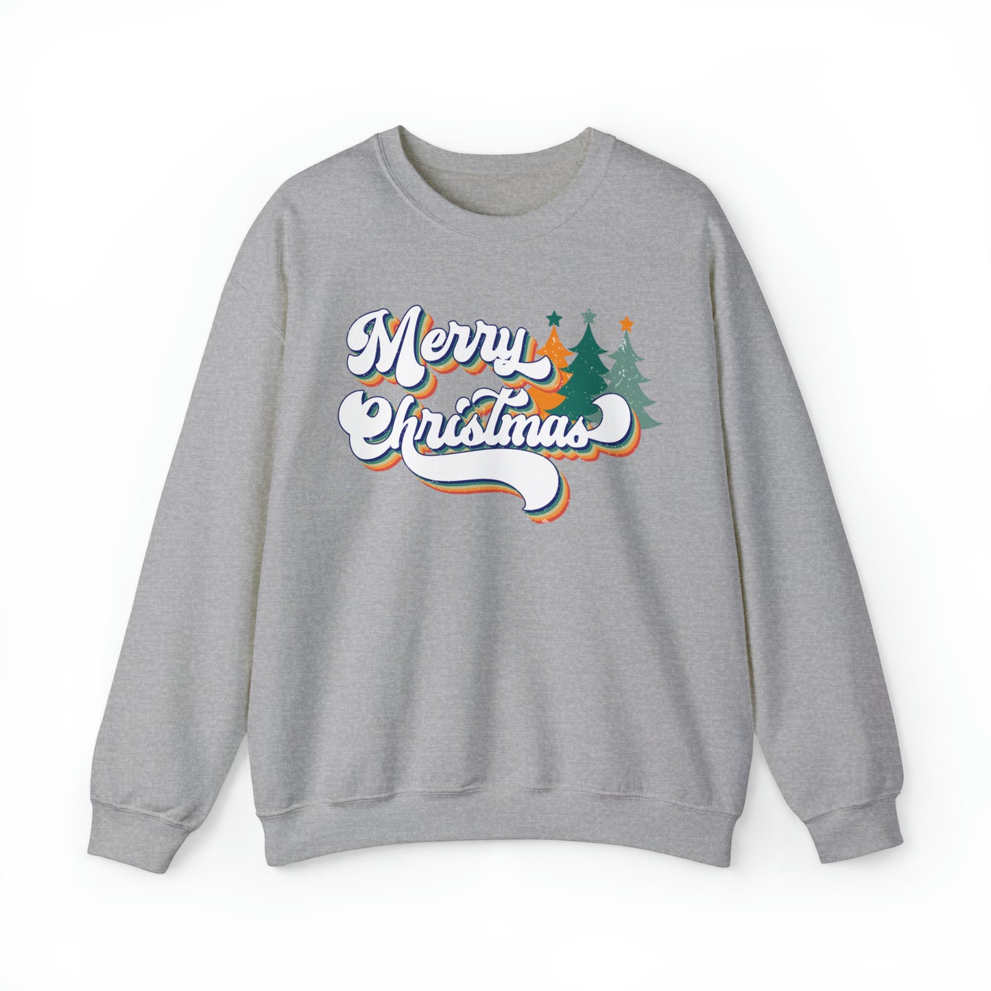 Retro Merry Christmas Heavyweight Crewneck Sweatshirt