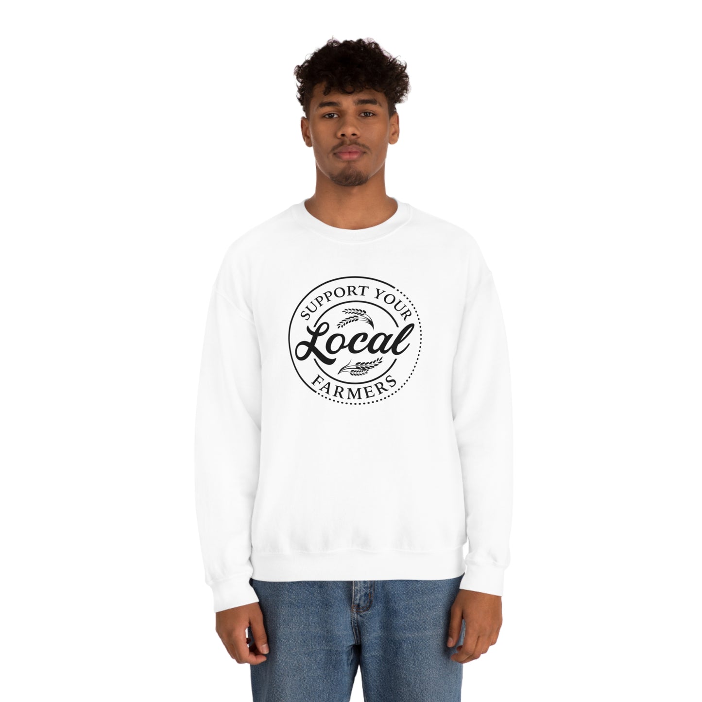 "Support Your Local Farmers" - Unisex Heavy Blend™ Crewneck Sweatshirt