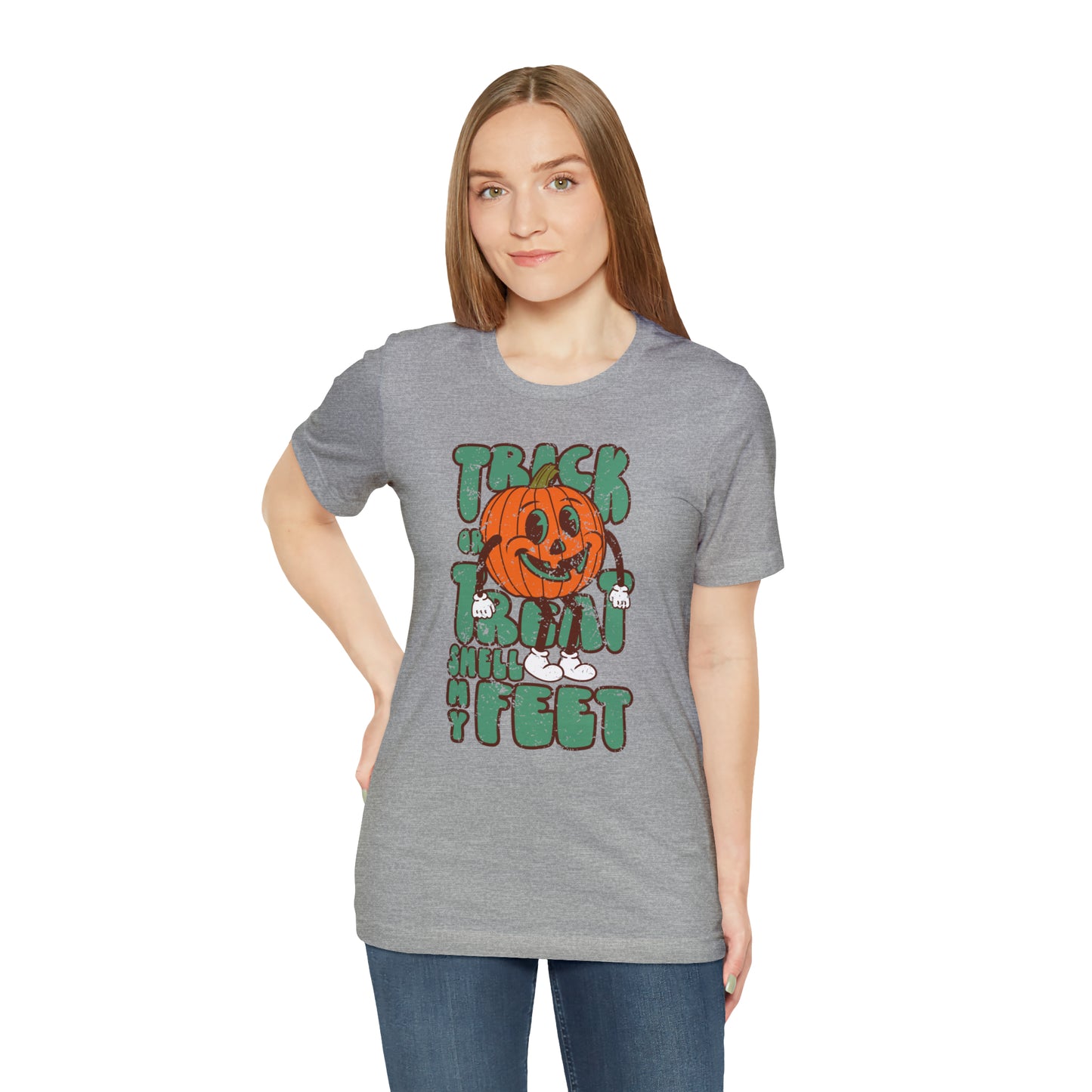 Distressed Trick or Treat Smell My Feet T-Shirt