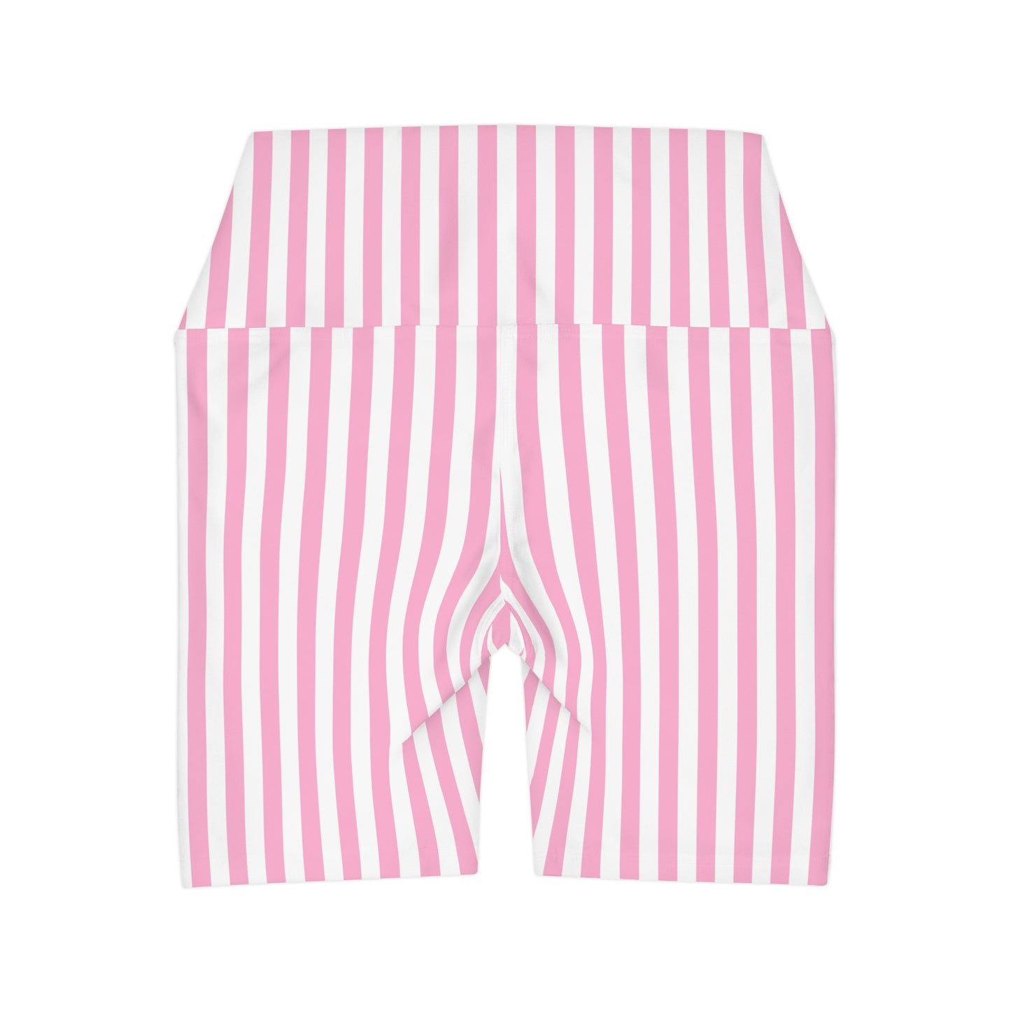 Pink Striped Vertical Yoga Shorts