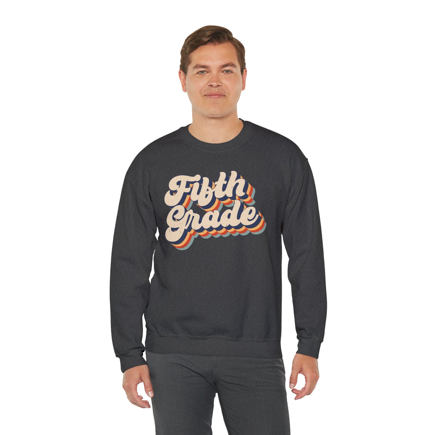 Retro Fifth Grade Unisex Heavy Blend™ Crewneck Sweatshirt