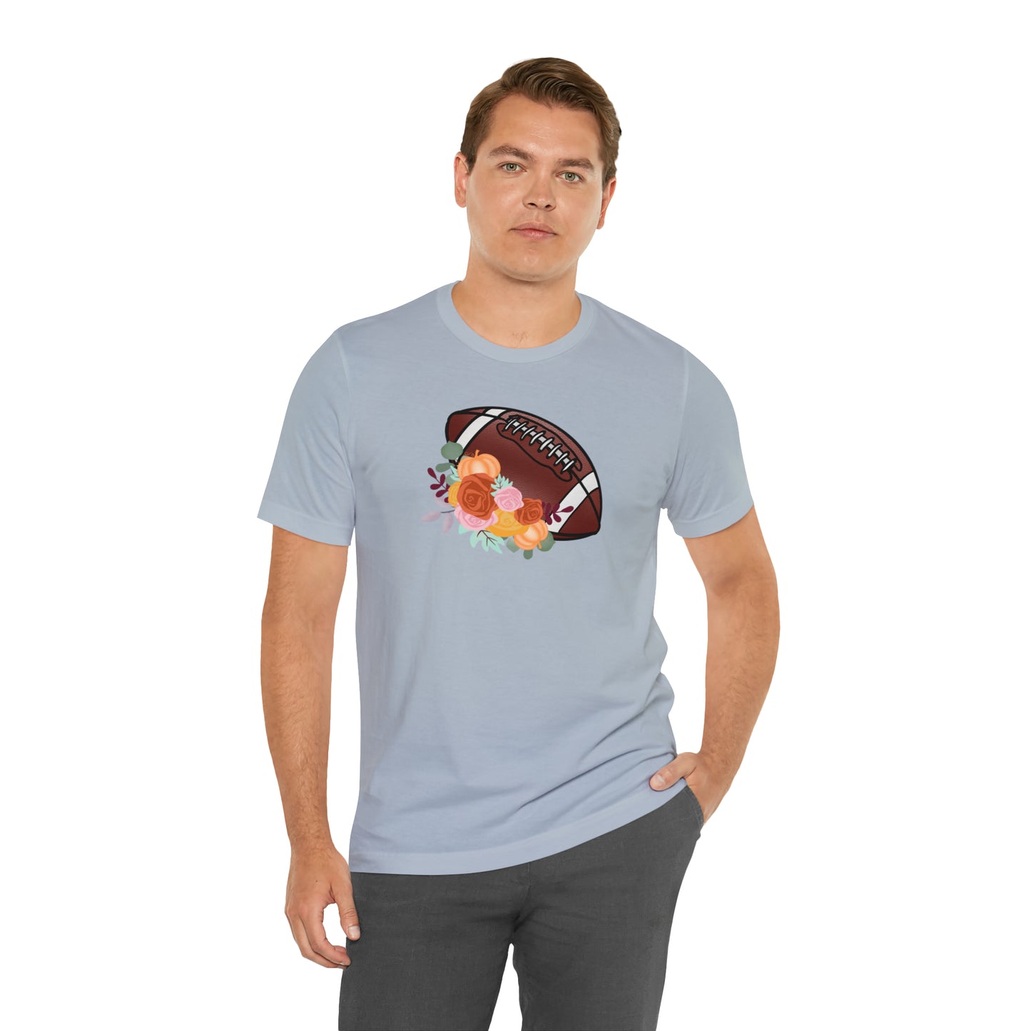 Fall Floral Football  T-Shirt