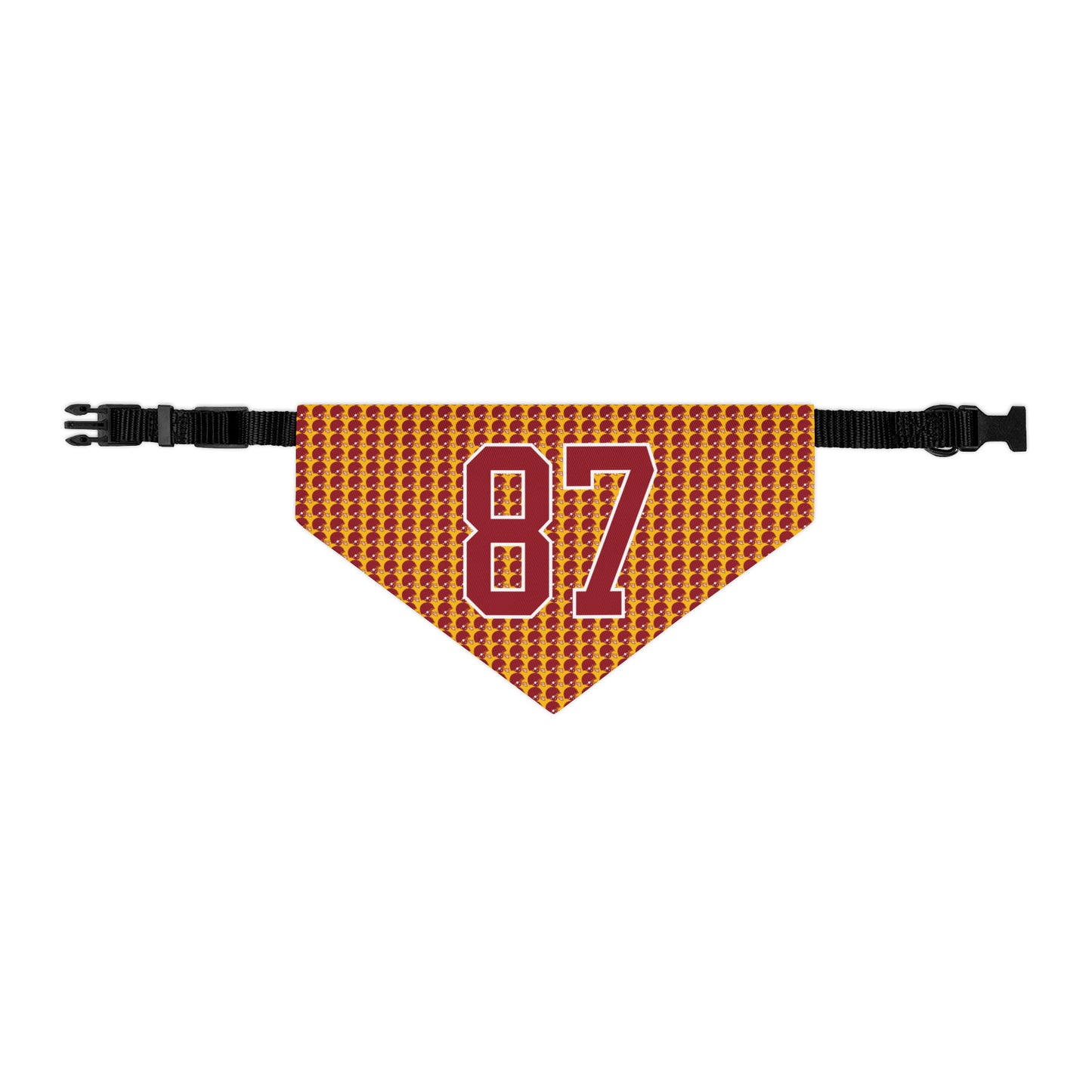 Football Helmet Pattern 87 Swift and Kelce Pet Bandana Collar