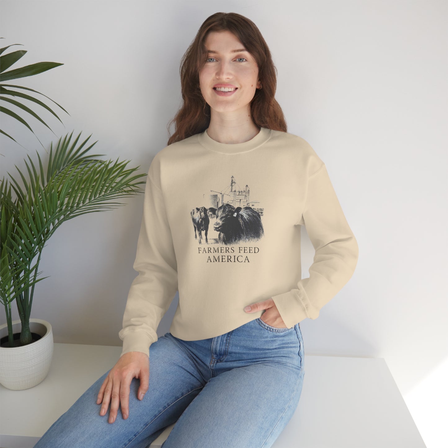 "Farmers Feed America" - Unisex Heavy Blend™ Crewneck Sweatshirt