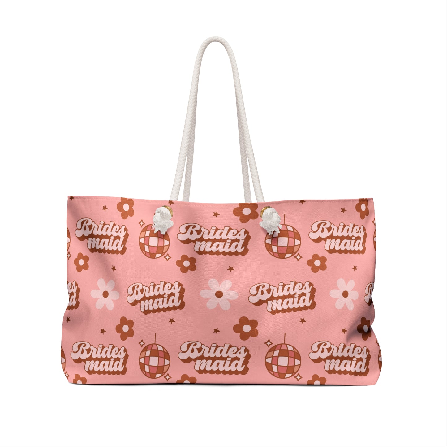 Pink Bridesmaid Disco Weekender Bag