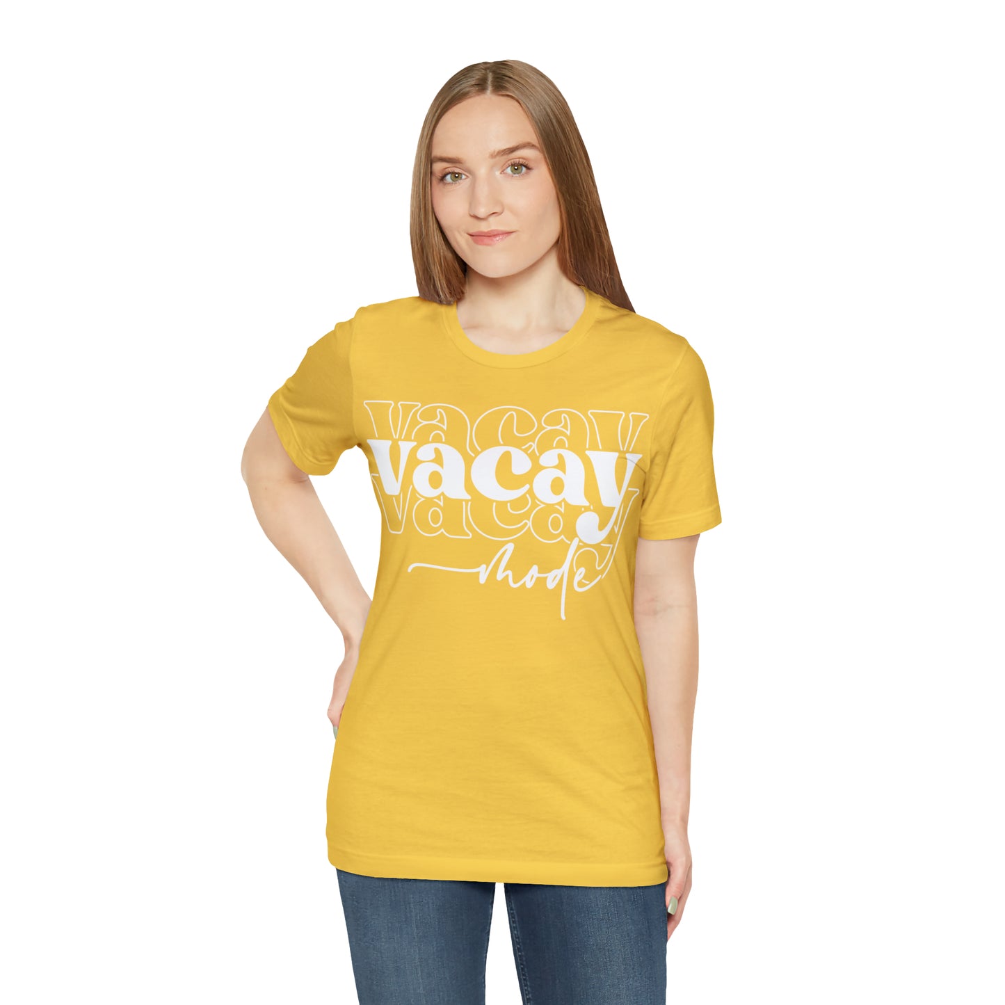 "Vacay Mode" Unisex Jersey Short Sleeve Tee