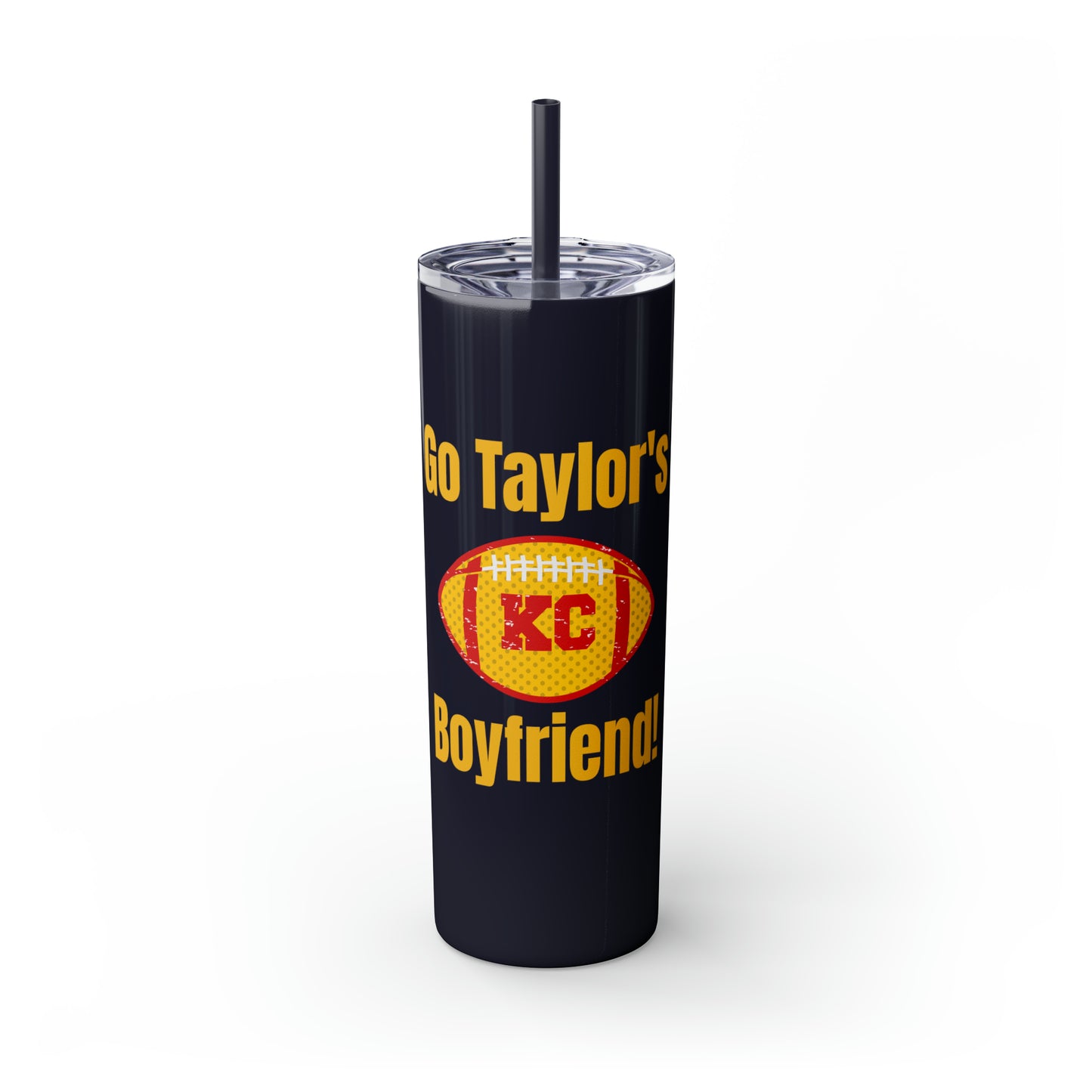 Go Taylor's Boyfriend Swift Kelce Football Skinny Tumbler with Straw, 20oz