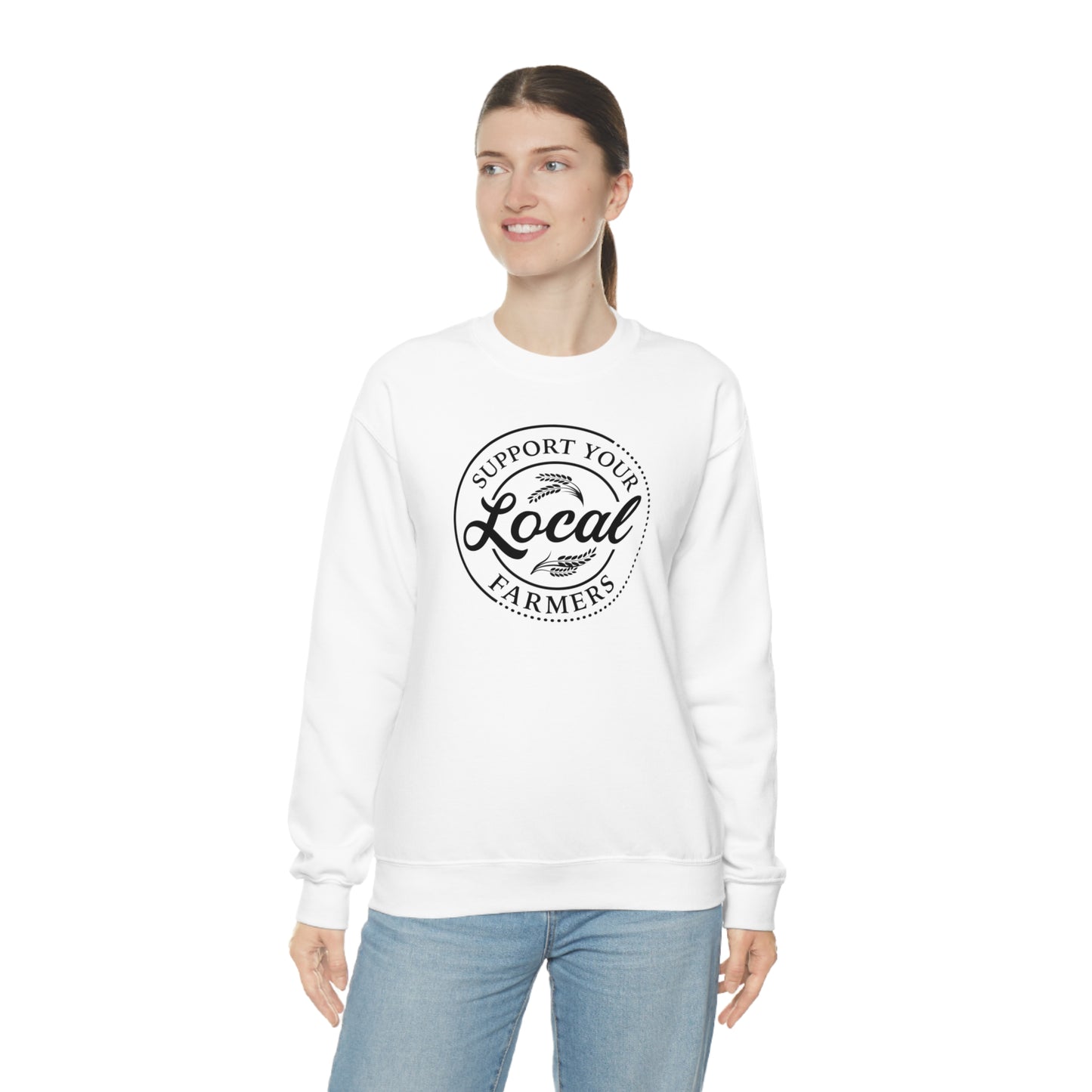 "Support Your Local Farmers" - Unisex Heavy Blend™ Crewneck Sweatshirt