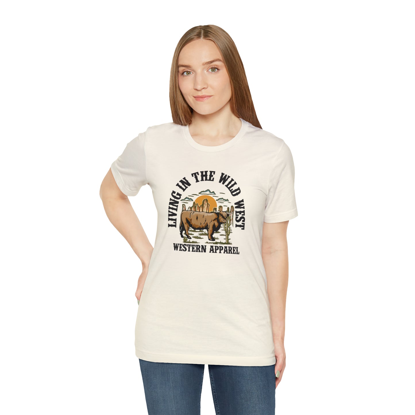 "Living in in the Wildwest" Unisex Jersey Short Sleeve Tee