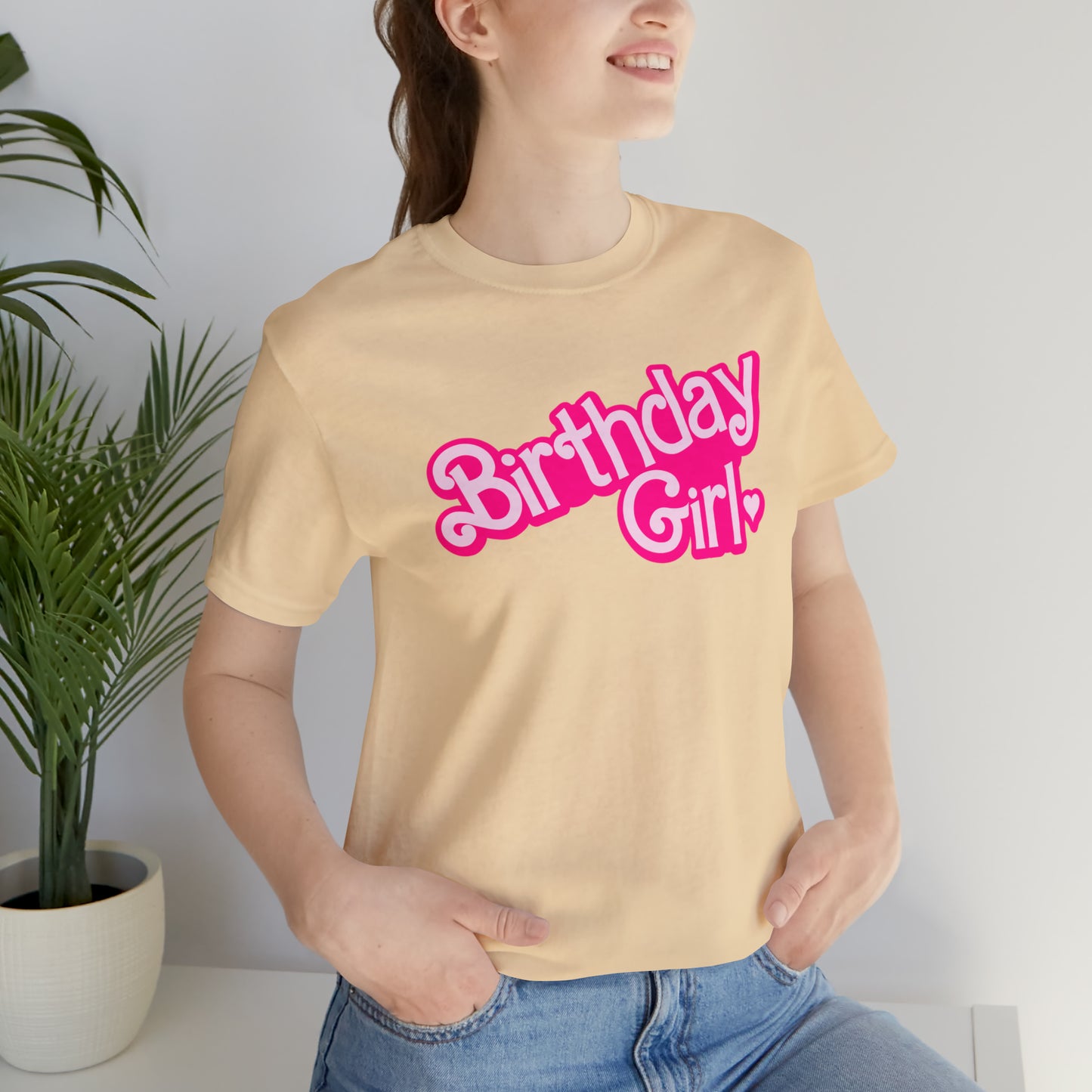 Birthday Girl Hot Pink Barbie Print T-Shirt -