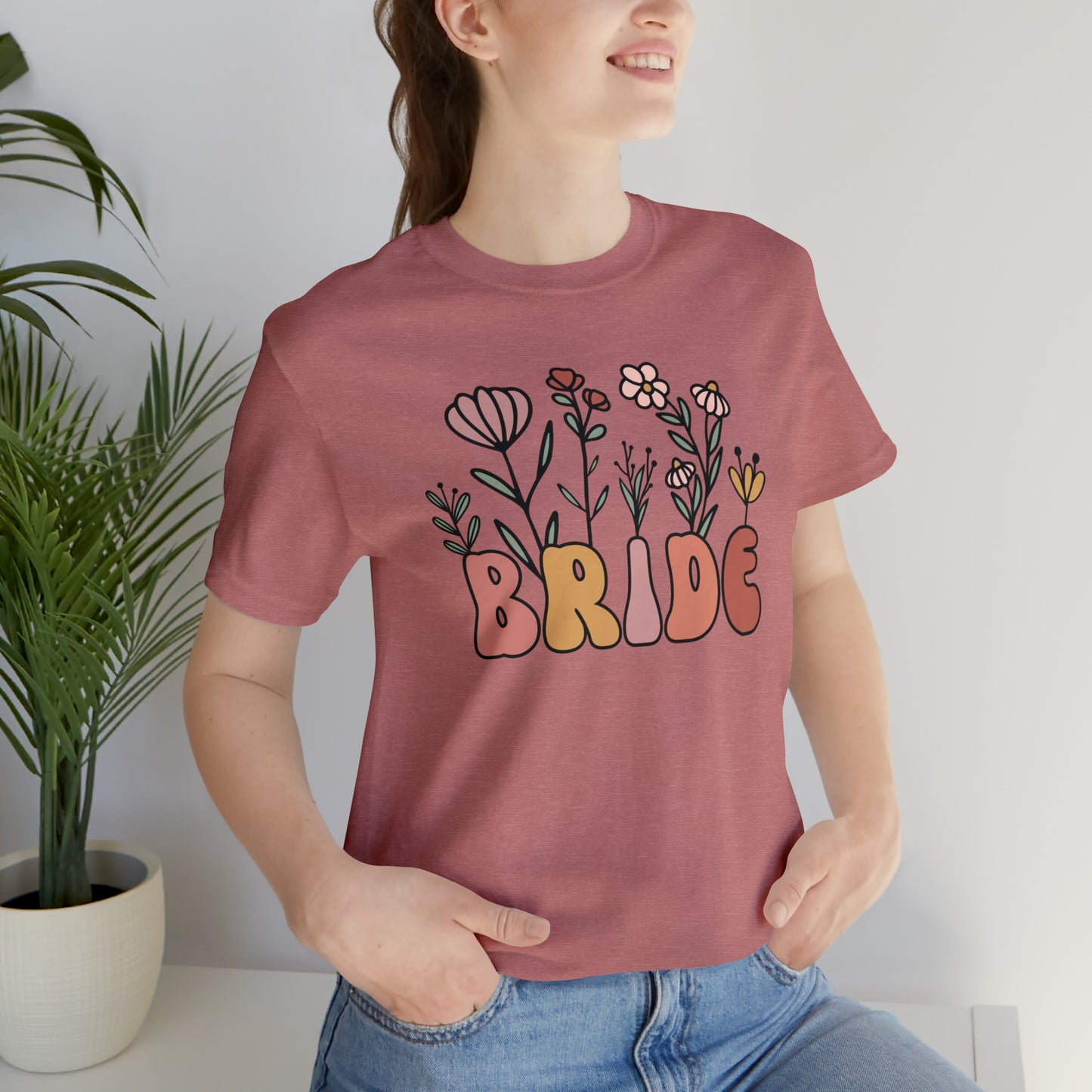 Boho Floral Bride T-Shirt