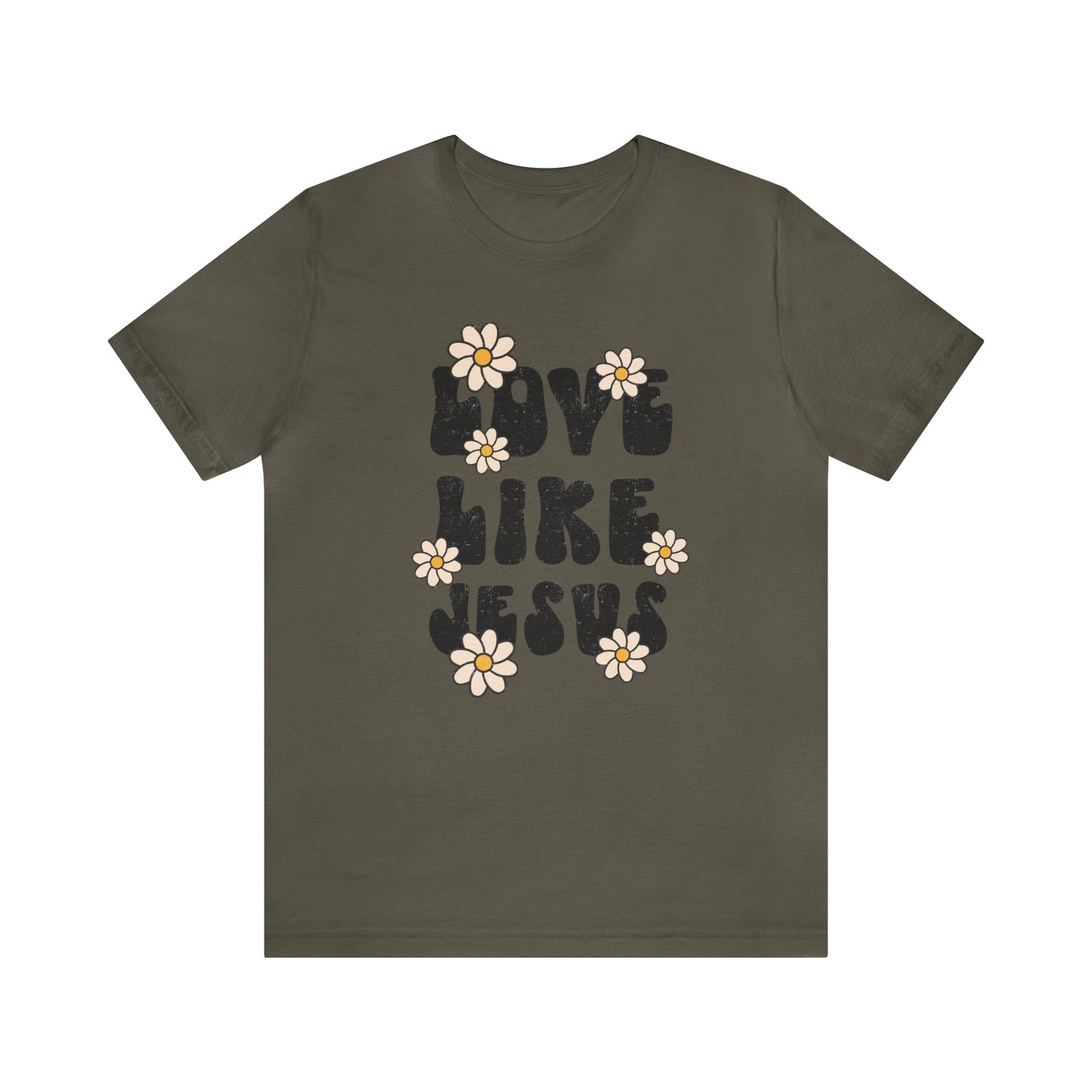 Distressed Daisy Love Like Jesus T-Shirt