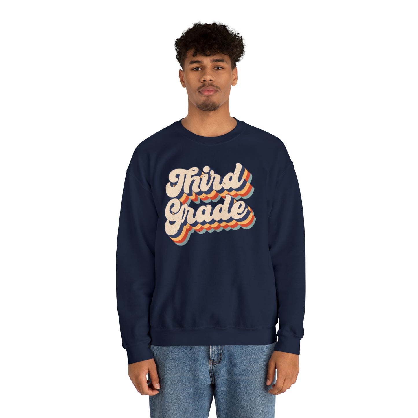 Retro Third Grade Unisex Heavy Blend™ Crewneck Sweatshirt