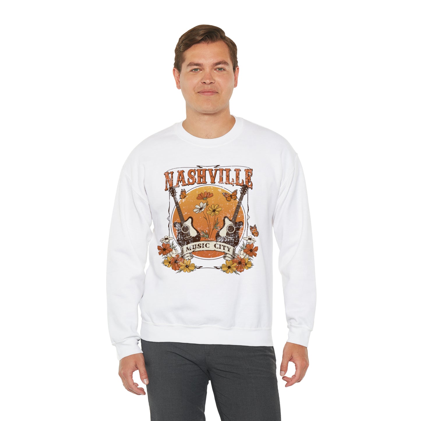 Nashville Music City Heavy Blend™ Crewneck Sweatshirt