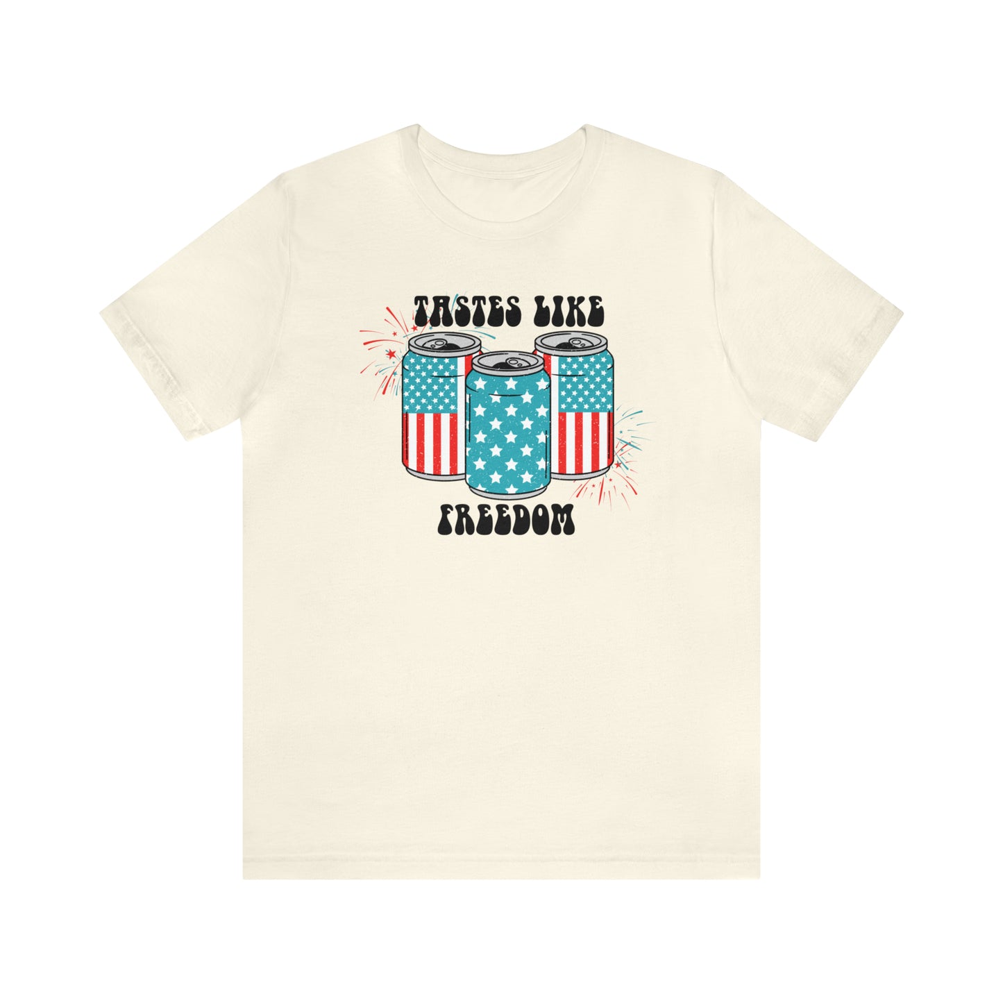 American USA Tastes Like Freedom Beverage Can Unisex Jersey Short Sleeve Tee