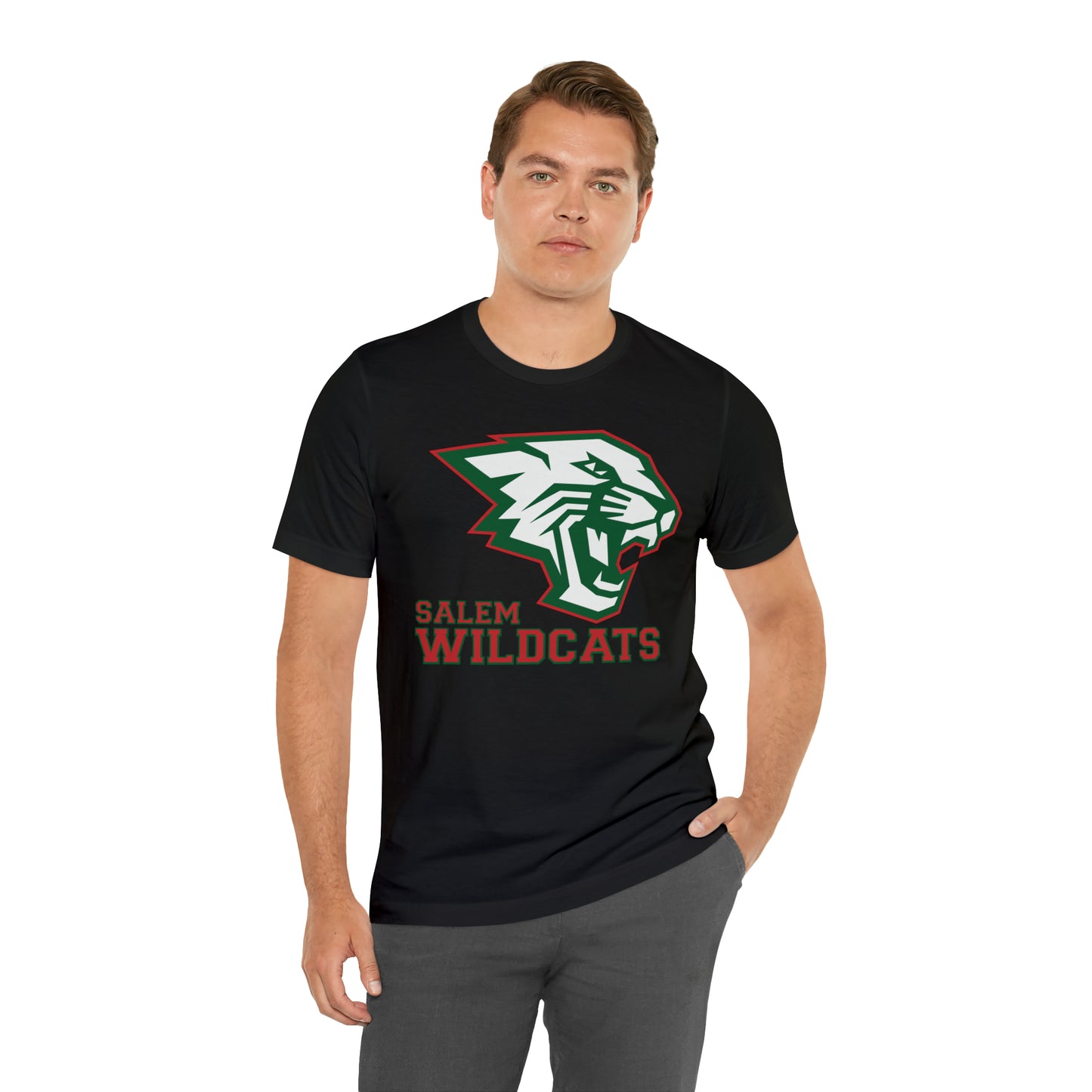 Salem Wildcats Jersey Short Sleeve Tee - Red Print