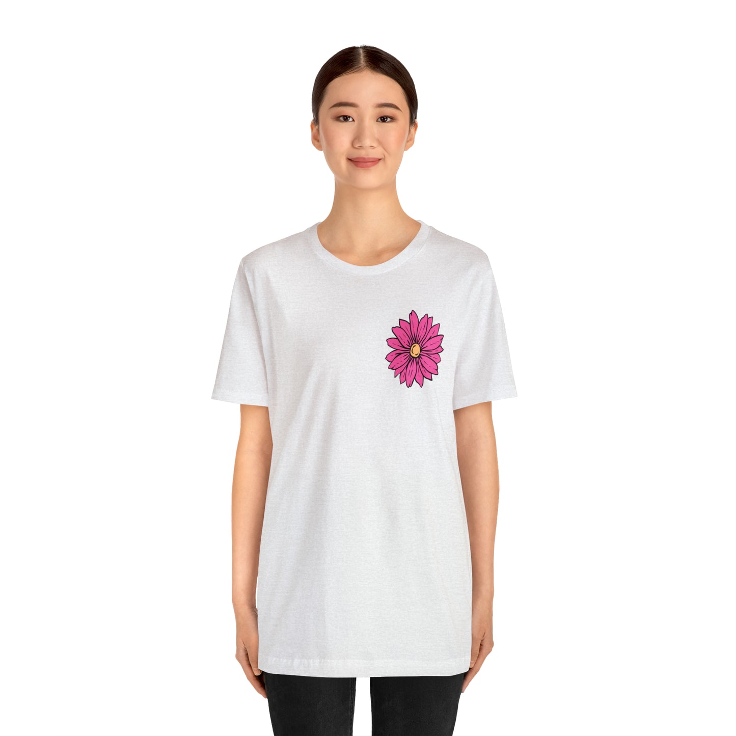 TWO SIDED Positive Energy T-Shirt (Flower on Front - Positive Energy on Back) Christian T-Shirt