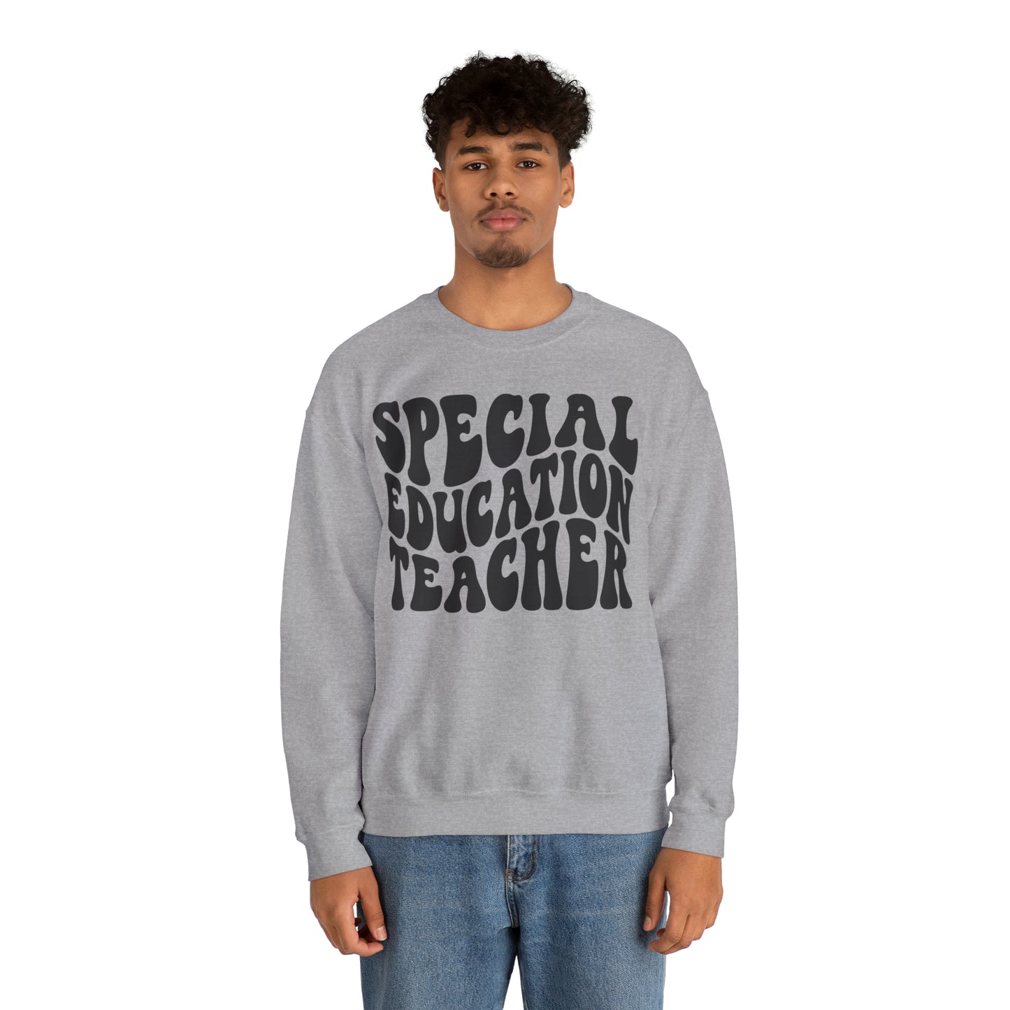 Special Education Teacher Black Logo Unisex Heavy Blend™ Crewneck Sweatshirt