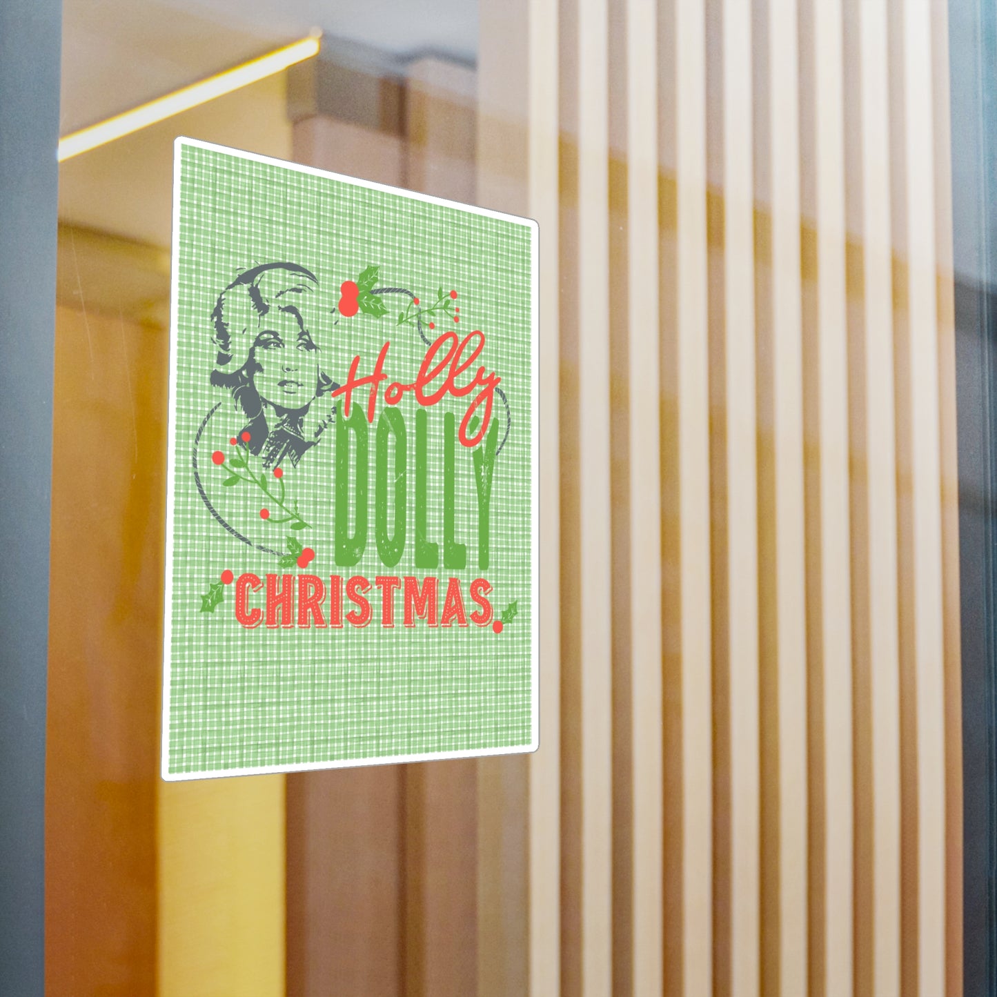 Holly Dolly Christmas Vinyl Decal/Sticker