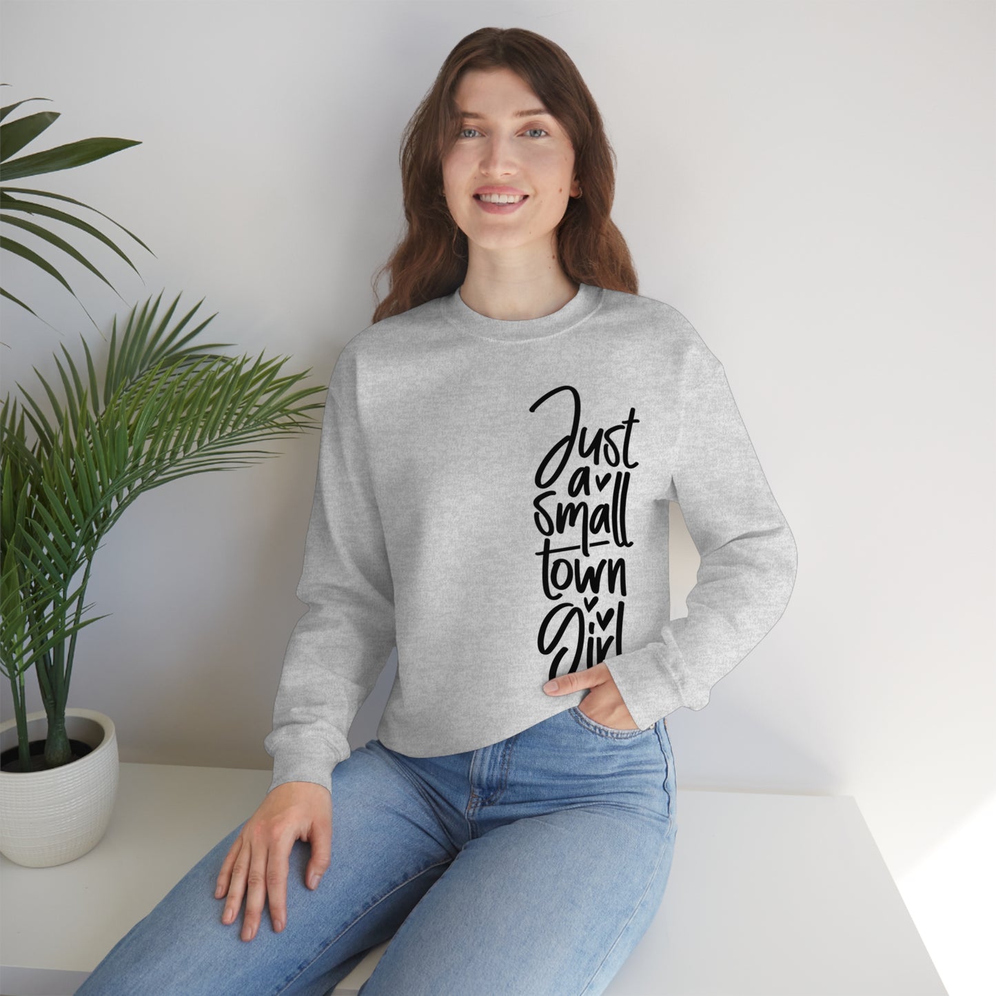 "Just a Small Town Girl" - Unisex Heavy Blend™ Crewneck Sweatshirt