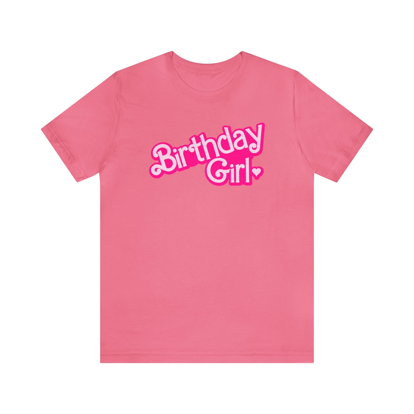 Birthday Girl Hot Pink Barbie Print T-Shirt -