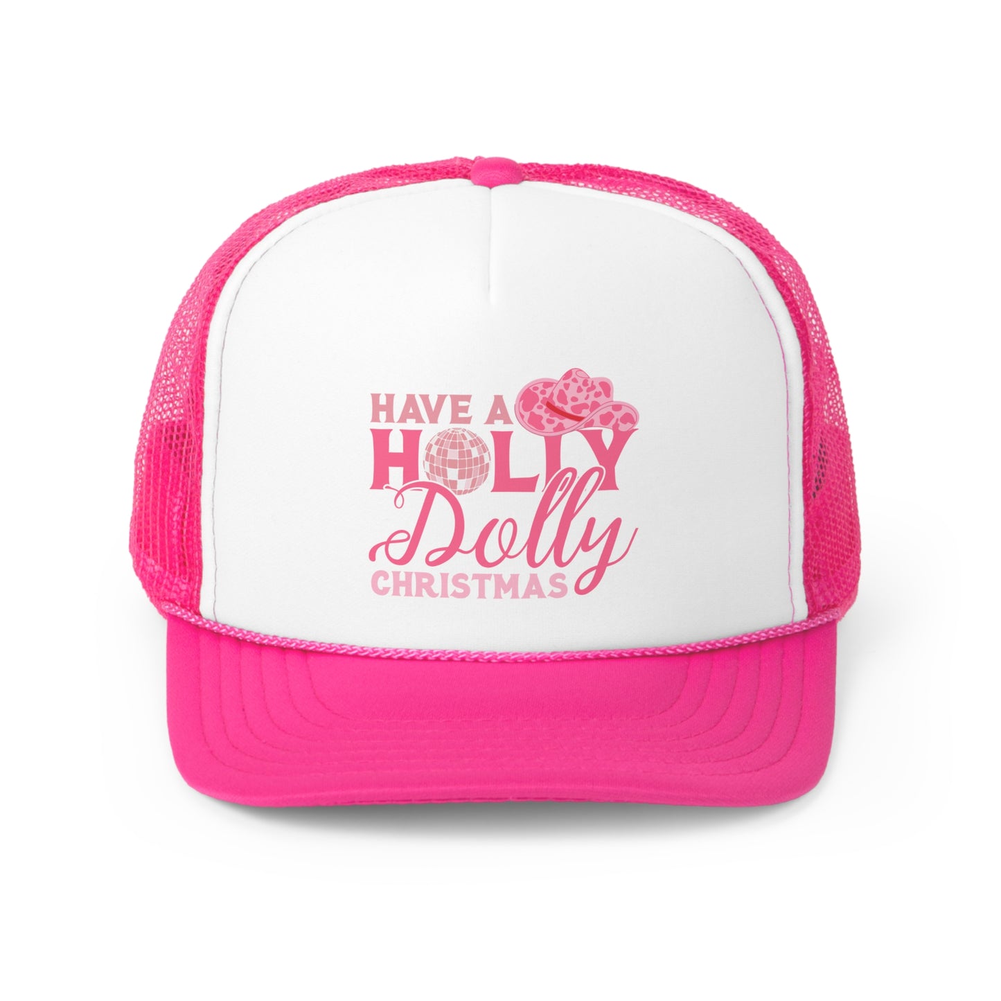 Have a Holly Dolly Christmas Tall Trucker Caps