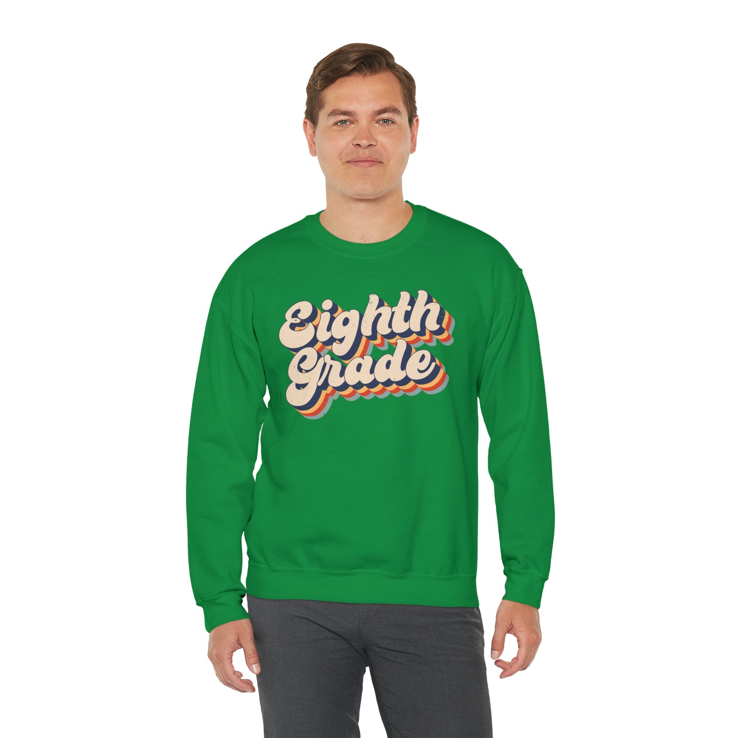 Retro Eighth Grade Unisex Heavy Blend™ Crewneck Sweatshirt