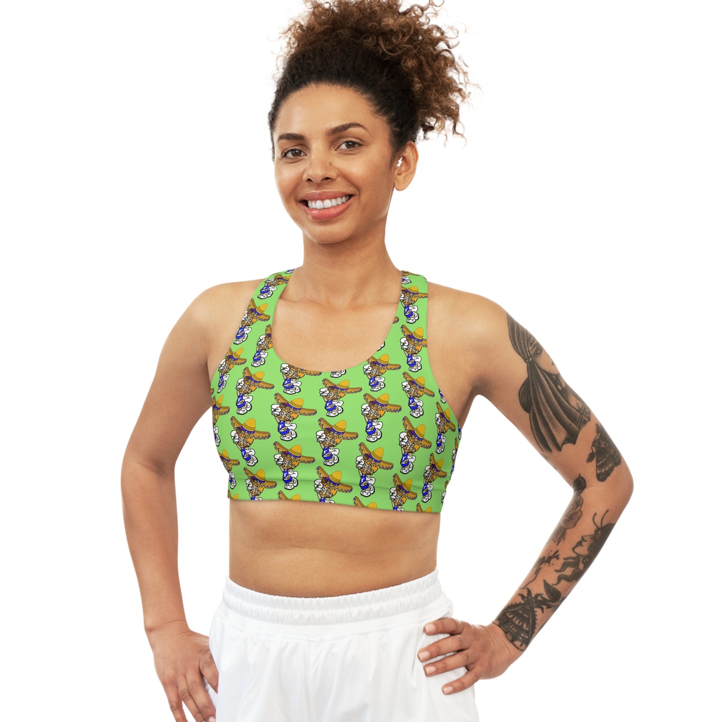 Sombrero Midget Seamless Sports Bra - Lime Green