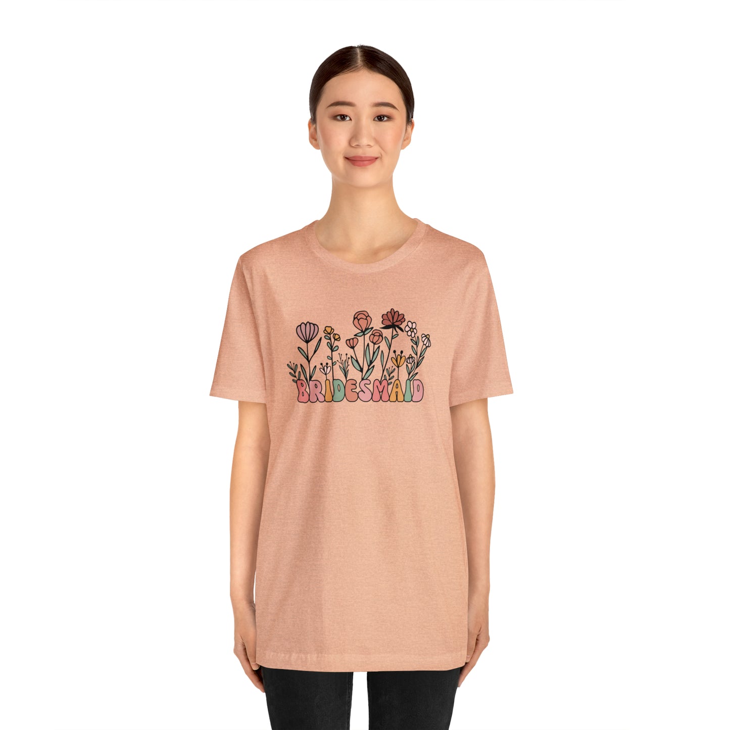 Boho Floral Bridesmaid T-Shirt