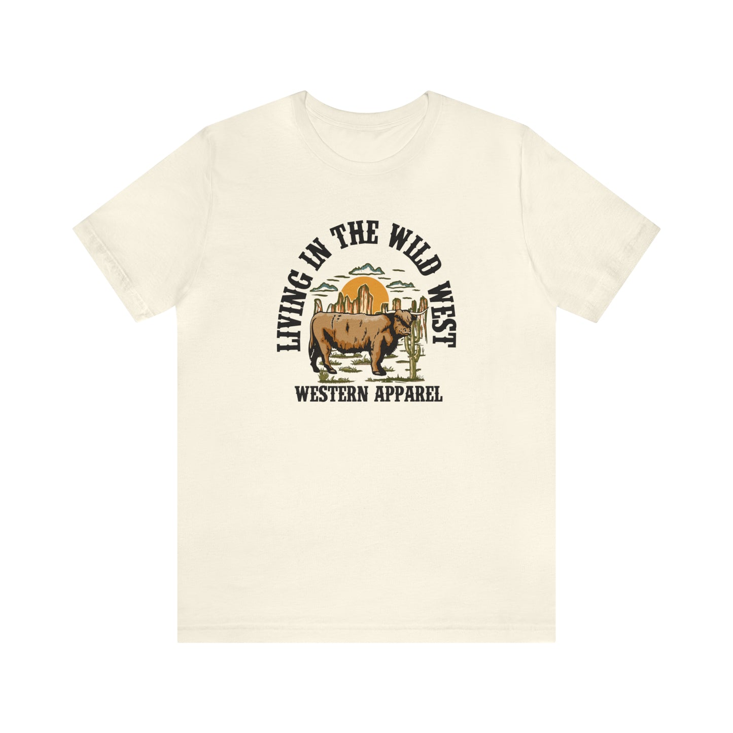 "Living in in the Wildwest" Unisex Jersey Short Sleeve Tee