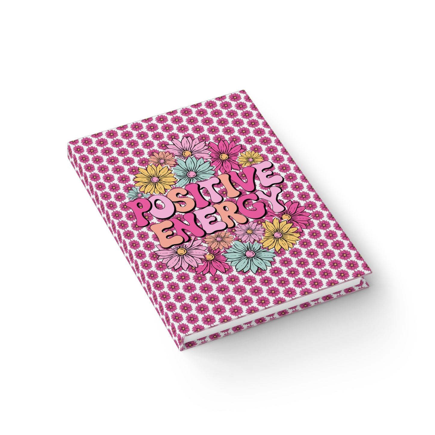 Hot Pink Positive Energy Colorful Floral Journal - Blank